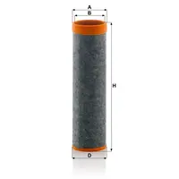 Mann CF 10 001 filter vazduha Case IH CVX