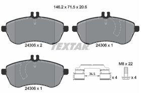 Textar 2430601 pločice za kočnice Mercedes C/E/SLC/SLK