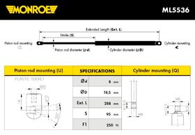 Monroe amortizer gepeka ML5536 Citroen C5 I/II Break