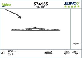 Valeo Silencio VM105 600mm metlica brisača sa spojlerom BMW 5 E34/7 E32 E38/8 E31/Renault Safrane