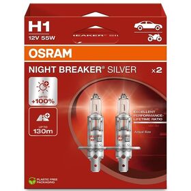 Osram auto sijalica Night Breaker Silver 12V H1 55W Duobox