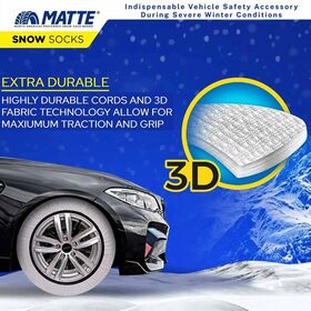 Matte bele auto čarape za sneg Easy-Go veličina XXL