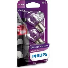 Philips 12V P21/5W Vision Plus 60% više svetlosti auto sijalice blister duo