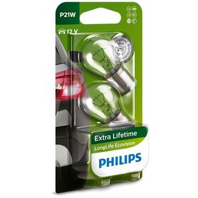 Philips 12V P21W LongLife EcoVision auto sijalice blister duo