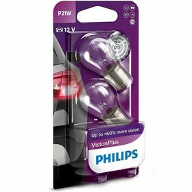 Philips 12V P21W Vision Plus 60% više svetlosti auto sijalice blister duo