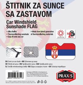 Praxis zaštitna folija od sunca sa motivom srpske zastave