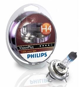 Philips 12V H4 60/55W +60% Vision Plus  2kom.