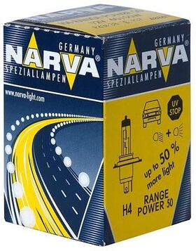 Narva auto sijalica 12V H4 Range Power +50% 60/55W