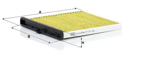 Mann FP 24 009 FreciousPlus biofunkcionalni filter kabine sa aktivnim ugljem antibakterijskim i fungicidnim dejstvom Mazda 3/6/CX-5