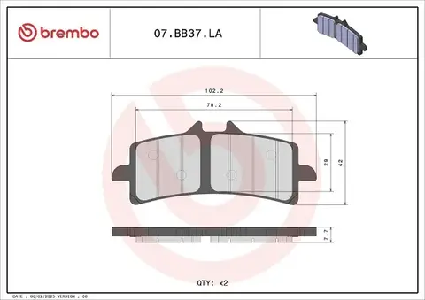 Brembo 07BB37LA prednje pločice za motocikle