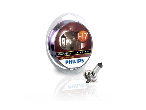 Philips 12V H7 55W +60% Vision Plus 2kom
