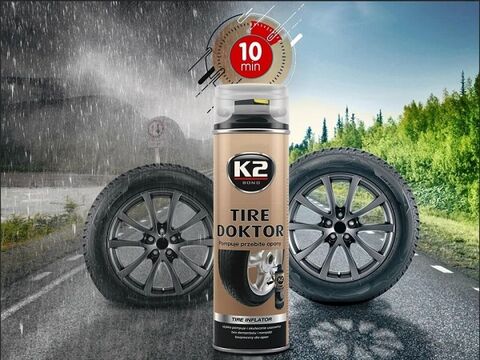K2 Tire Doktor za lepljenje guma sprej 500ml