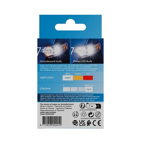 Philips Ultinon Pro7000 SI LED sijalice 12V W5W 0,87W 6000K 2 kom