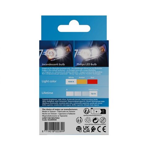 Philips Ultinon Pro7000 SI LED sijalice 12V W5W 0,87W 4000K 2 kom