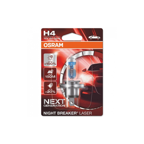 Osram auto sijalica Night Breaker Laser 12V H4 60/55W Next Generation +150% Blister