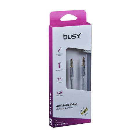 Busy audio kabl 1m srebrni 50709