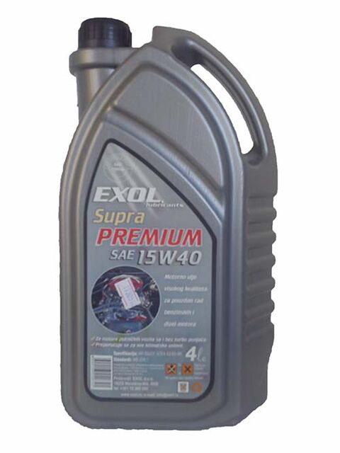 Exol Supra Premium SAE 15W40  4Lit.