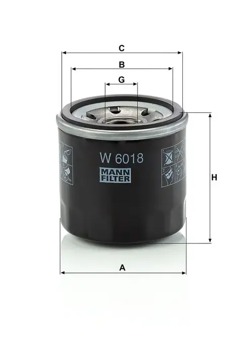 Mann W 6018 filter ulja Mazda