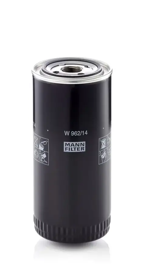 Mann W 962/14 filter ulja Abg/Agco-Allis/Ahlmann/Atlas/Aveling-Barford/Bomag/Bosch-Generatoren/Broyt/Carraro/Case IH/Caterpillar/Class/Clark/Compair/Deutz Fahr/Dynapac/Fendt/Grove/Hanomag/Haulamatic/Hydra-Mac/Hyster/Ingersoll Rand/JCB/Kramer/Landini/Liebh