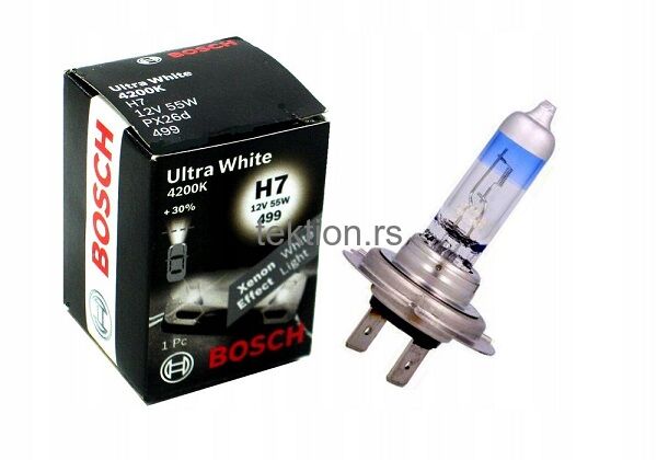 Bosch auto sijalica Ultra White 4200K 12V H7 55W samo 1040.00